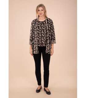 Pantalón Negro Tachas Anna Mora Mujer