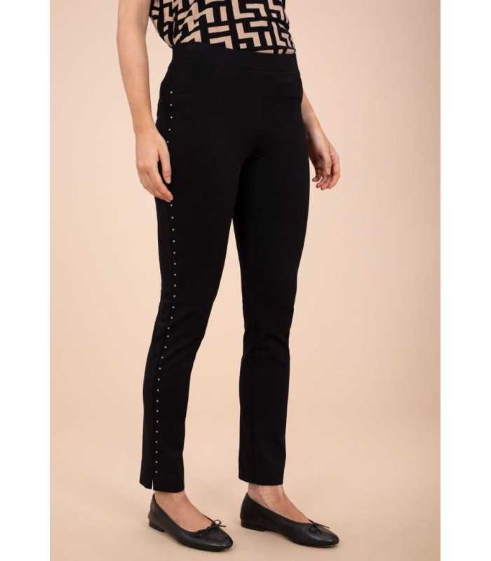 Pantalón Negro Tachas Anna Mora Mujer