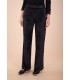 Pantalón Negro Terciopelo Anna Mora Mujer