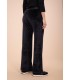 Pantalón Negro Terciopelo Anna Mora Mujer