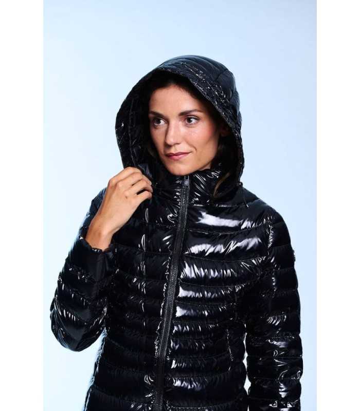 Parka Larga Negro CRIS Henry Arroway Mujer