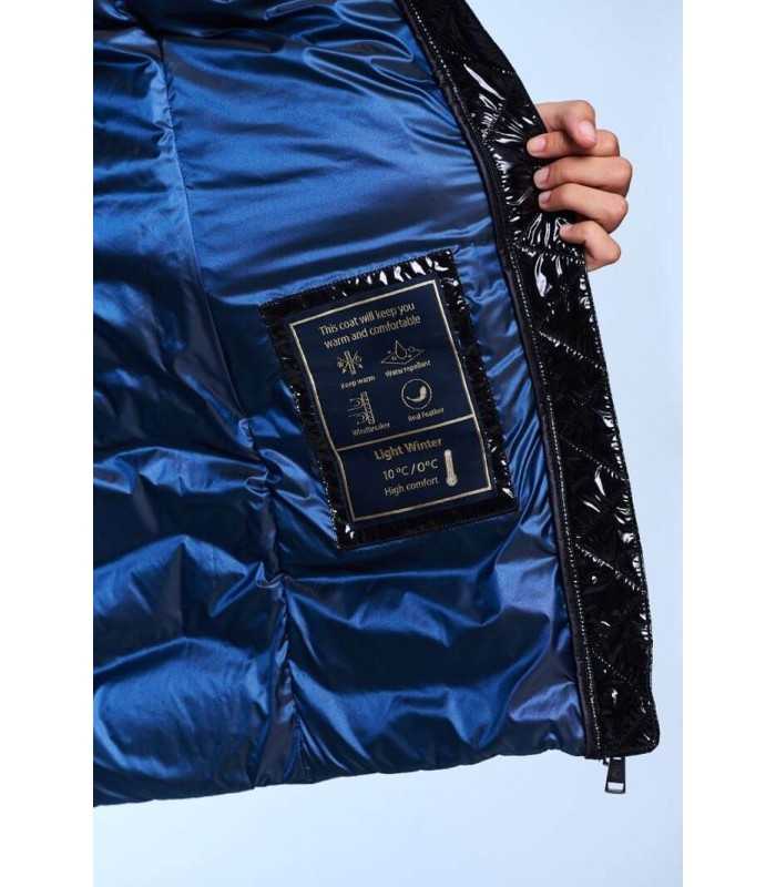 Parka Larga Negro CRIS Henry Arroway Mujer