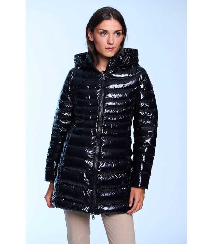 Parka Larga Negro CRIS Henry Arroway Mujer