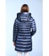 Parka Larga Azul Acero ZOE Henry Arroway Mujer