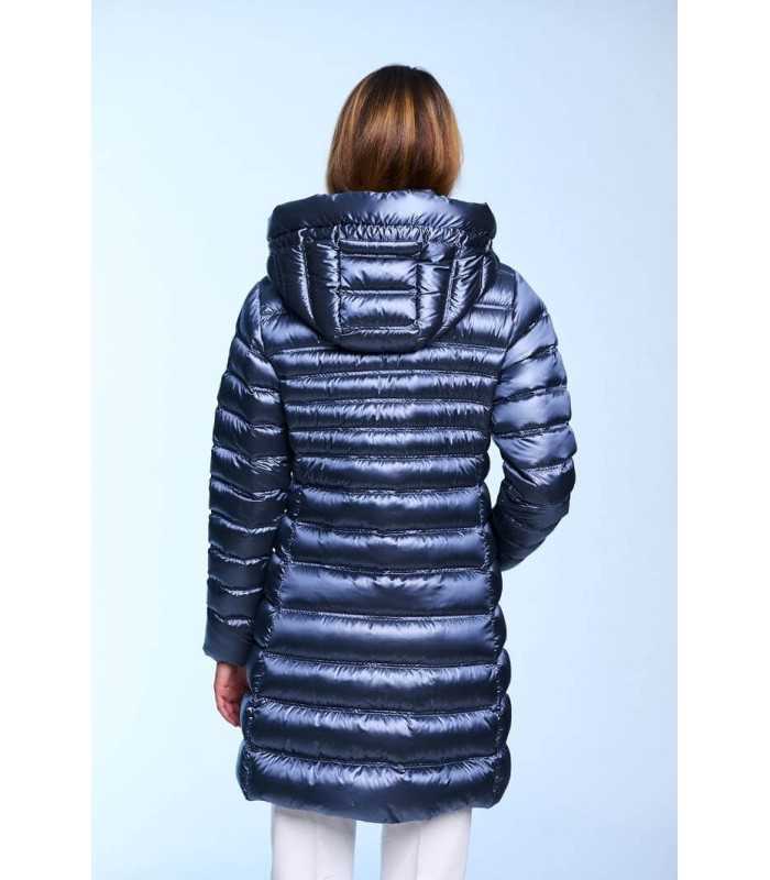 Parka Larga Azul Acero ZOE Henry Arroway Mujer