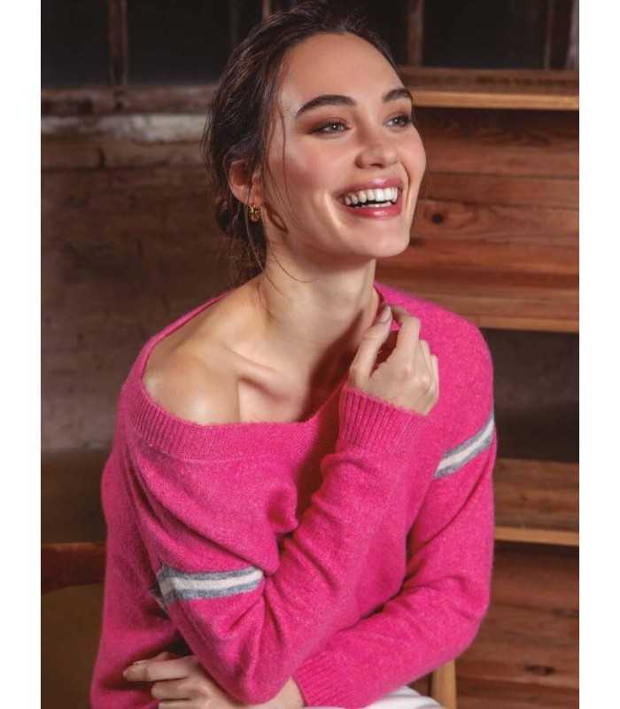 Suéter Fucsia Punto Trovels Mujer