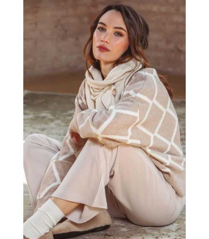 Suéter Bicolor Punto Trovels Mujer