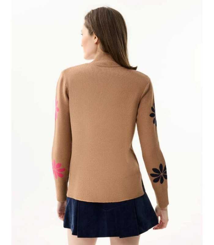 Suéter Camel Flores Leo&Ugo Mujer