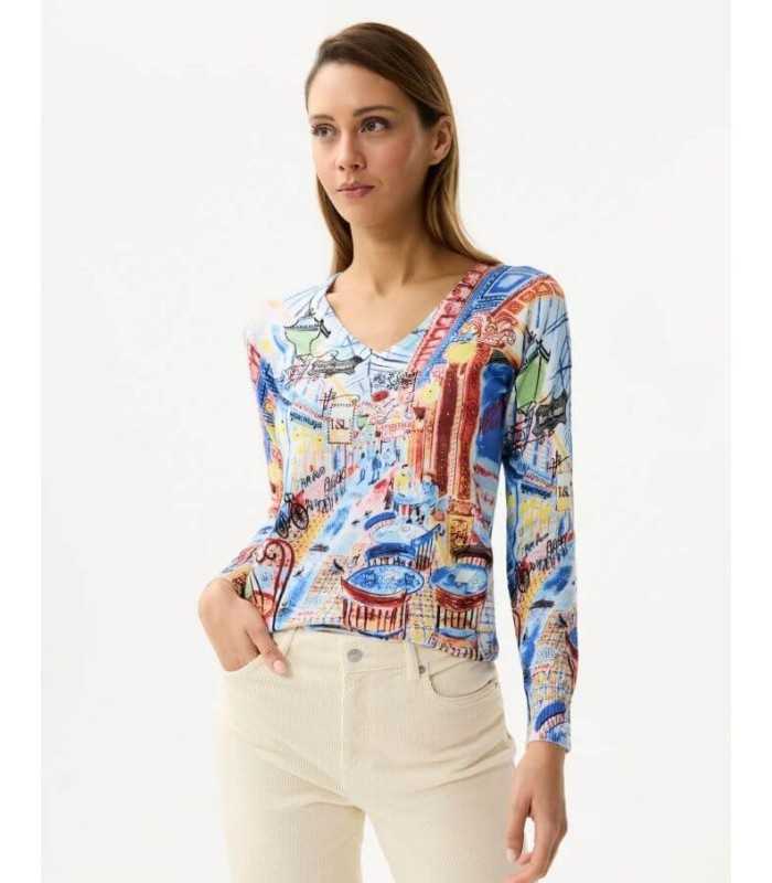 Suéter Estampado Paisaje Leo&Ugo Mujer