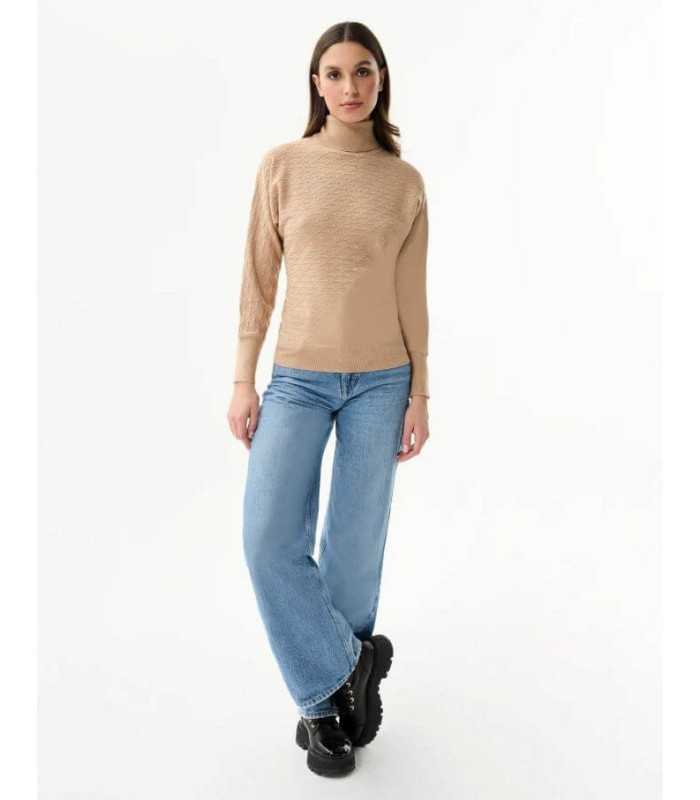 Suéter Camel Básico Leo&Ugo Mujer