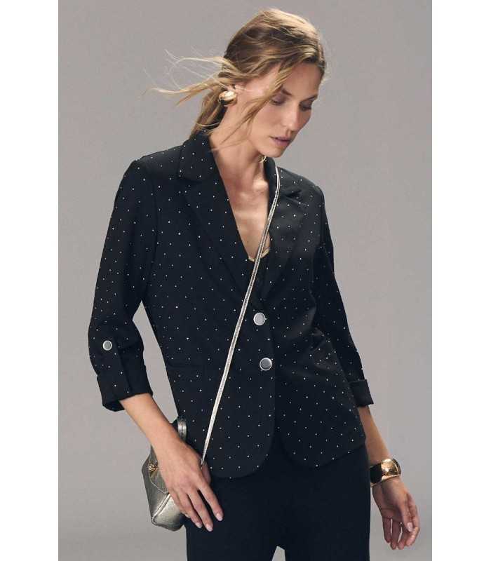 Chaqueta Punto Cristales Carmela Rosso Mujer