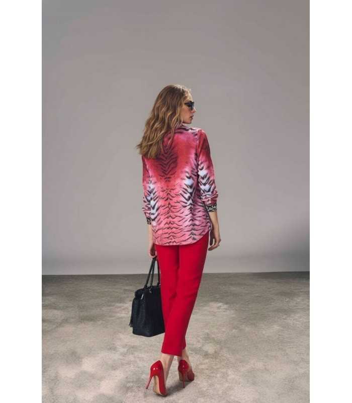 Blusa Animal Print Carmela Rosso Mujer
