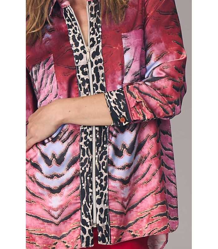 Blusa Animal Print Carmela Rosso Mujer