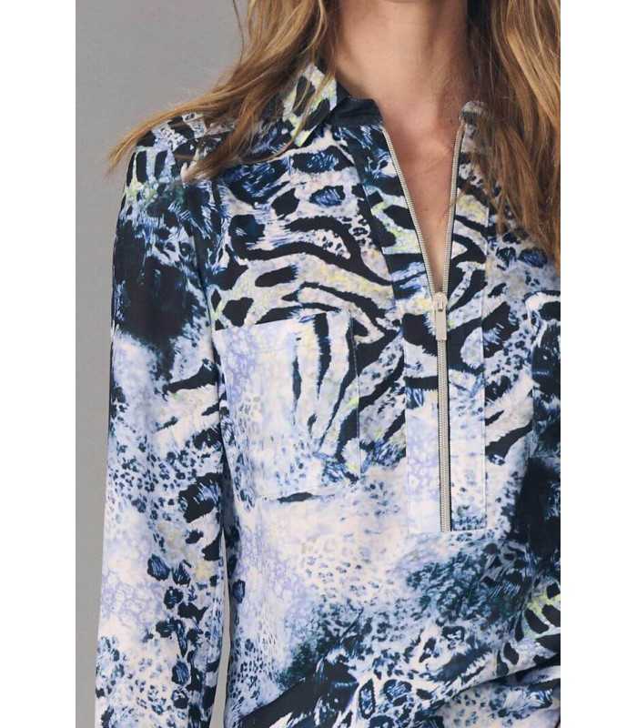 Blusa Estampada Azules Carmela Rosso Mujer