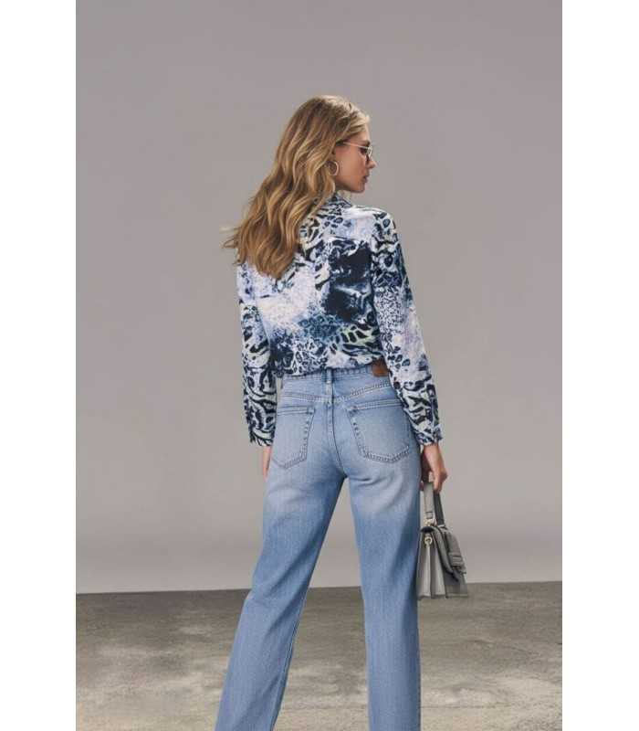 Blusa Estampada Azules Carmela Rosso Mujer