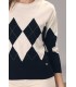 Suéter Rombos Bicolor Carmela Rosso Mujer