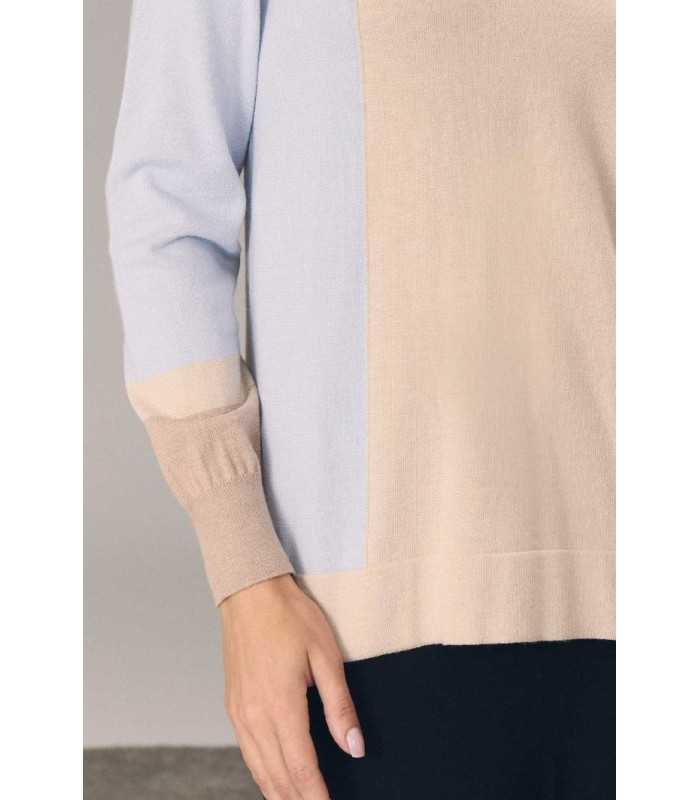 Suéter Punto Tricolor Carmela Rosso Mujer