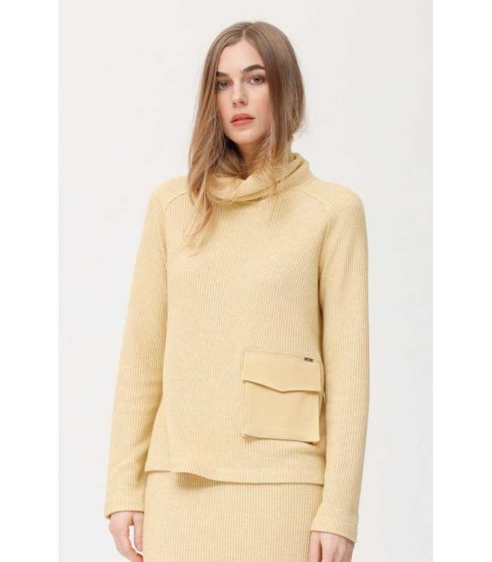 Suéter Negro Bolsillo Oky Mujer
