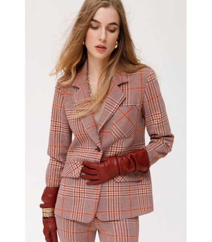 Chaqueta Americana Cuadros Oky Mujer