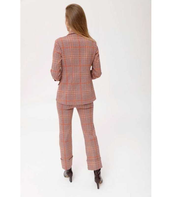 Chaqueta Americana Cuadros Oky Mujer