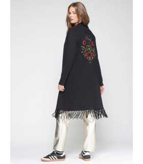 Chaqueta Flecos Bordada Vilagallo Mujer