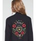 Chaqueta Flecos Bordada Vilagallo Mujer