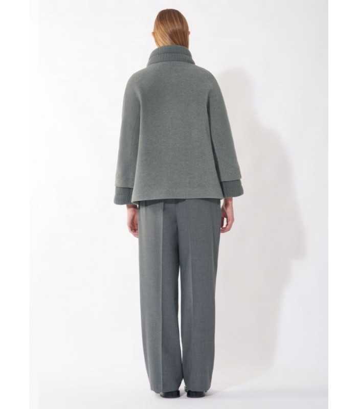 Chaquetón Gris Lana Cinzia Rocca Mujer