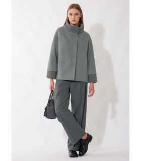 Chaquetón Gris Lana Cinzia Rocca Mujer