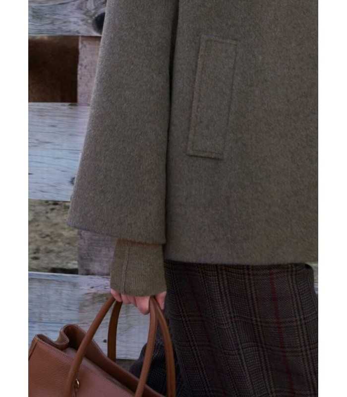 Chaquetón Lana Topo Oscuro Cinzia Rocca Mujer