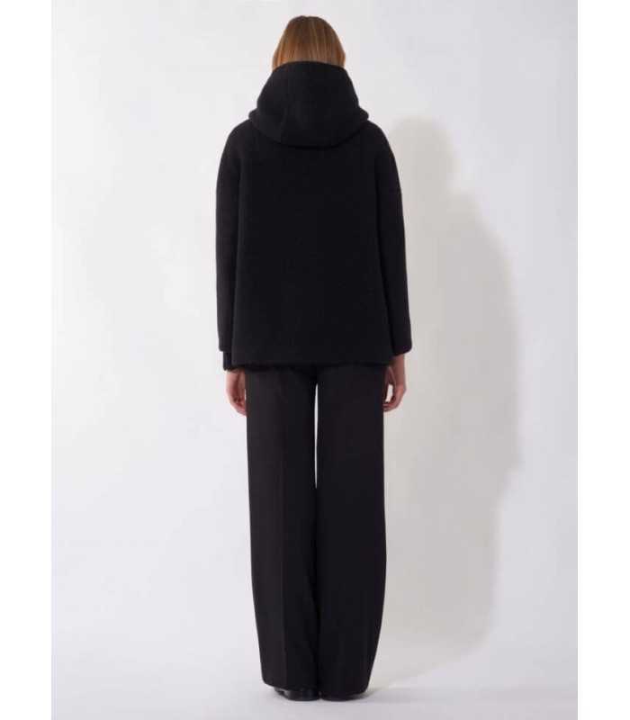 Chaquetón Negro Combinado Cinzia Rocca Mujer