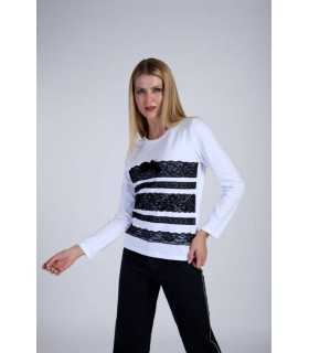 Camiseta Detalle Encaje Laftylie Mujer