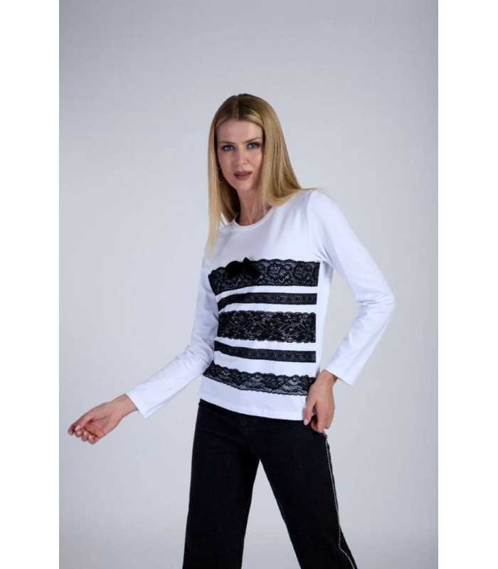 Camiseta Detalle Encaje Laftylie Mujer