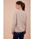 Suéter Beige Apliques Anna Mora Mujer