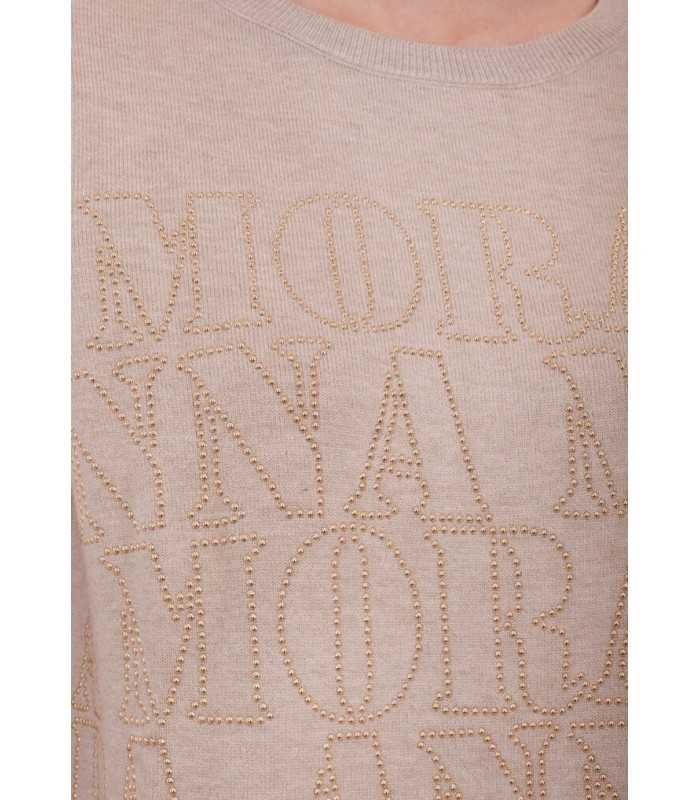 Suéter Beige Apliques Anna Mora Mujer