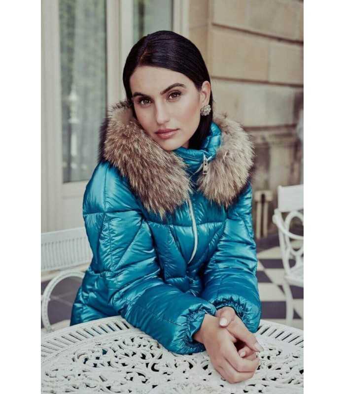 Parka Beige Guateada Donjaz Mujer