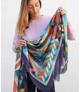 Pañuelo Estampado Geométrico Noga Mujer