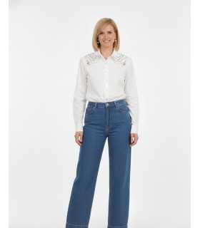 Camisa Blanca Tachuelas Civit Mujer