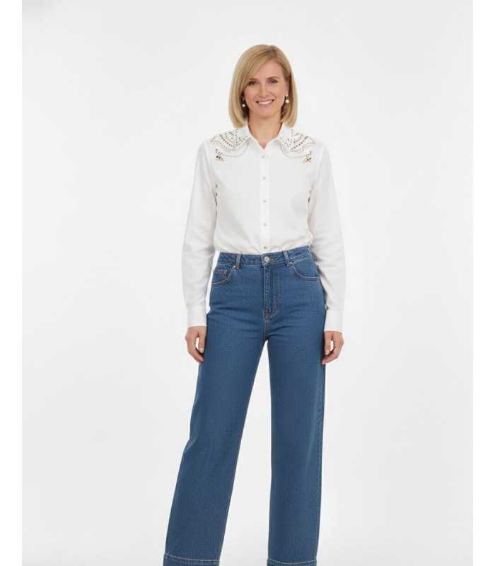 Camisa Blanca Tachuelas Civit Mujer