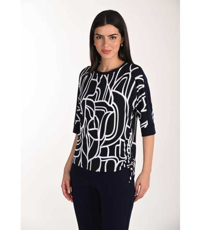 Top Bicolor Abstracto Frank Lyman Mujer