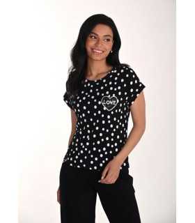 Camiseta Lunares Punto Frank Lyman Mujer