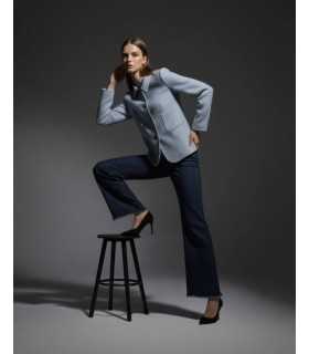 Chaqueta Bolsillos Azul Milaches Mujer