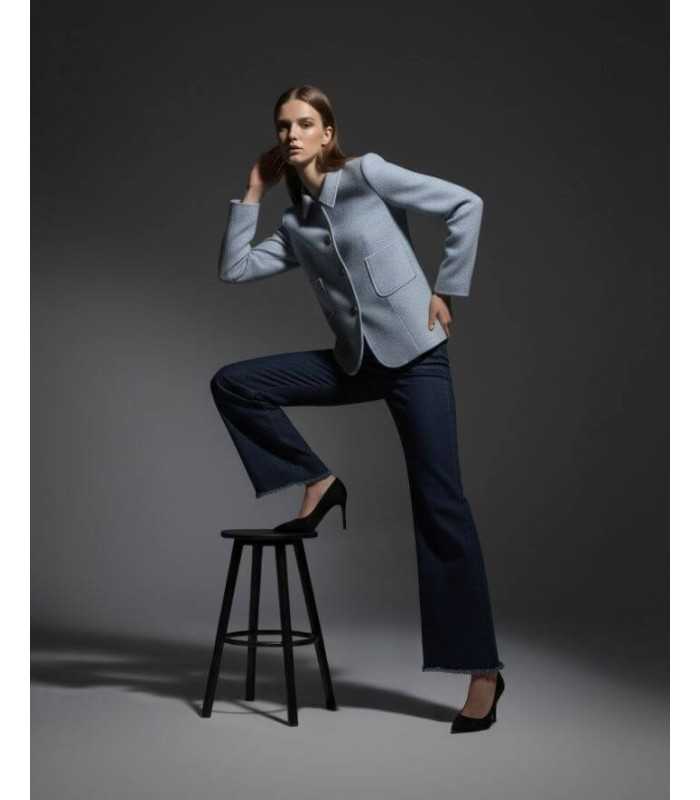 Chaqueta Bolsillos Azul Milaches Mujer