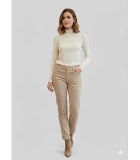 Pantalón Cropped Beige MAC Mujer