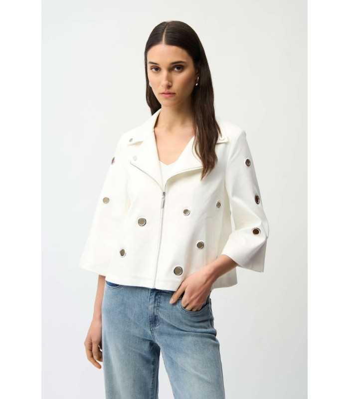 Chaqueta Ante Blanca Ojales Joseph Ribkoff Mujer
