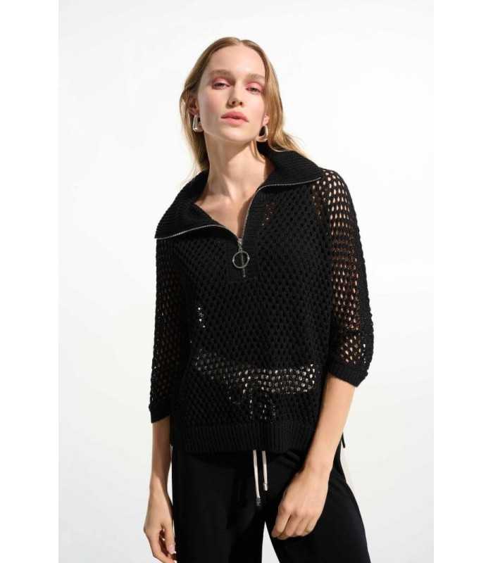 Suéter Calado Negro Joseph Ribkoff Mujer