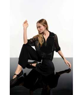 Suéter Calado Negro Joseph Ribkoff Mujer