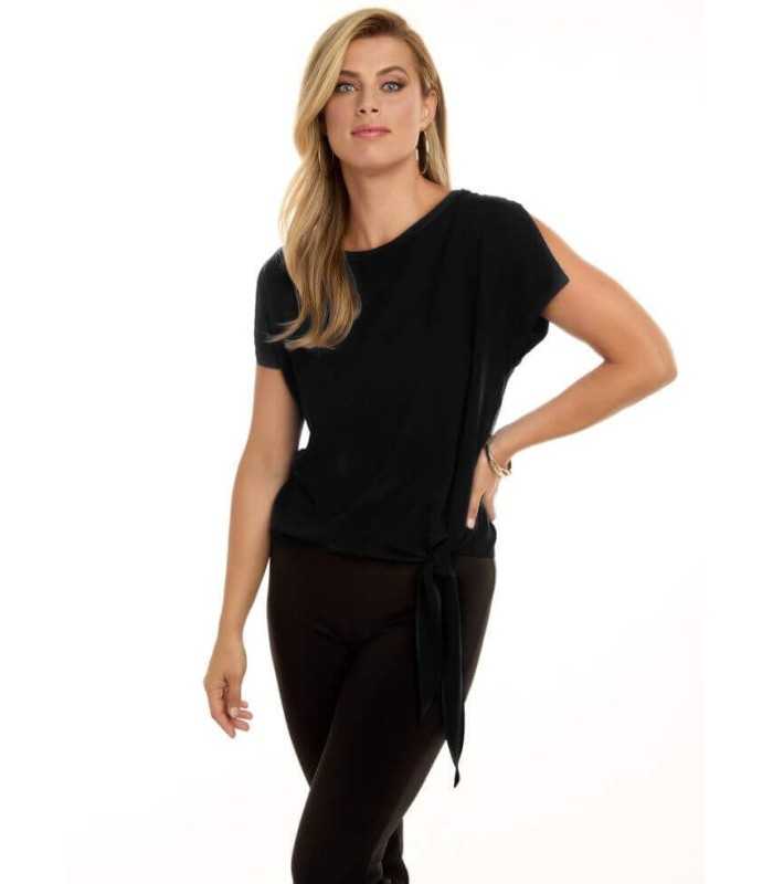 Top Nudo Negro Frank Lyman Mujer