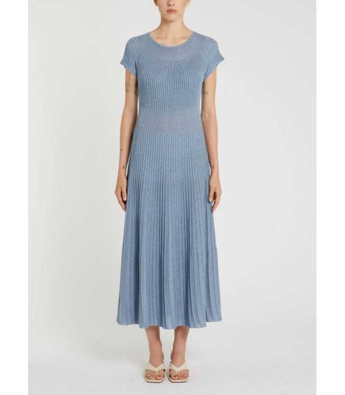 Vestido Lurex Azul Marella Mujer