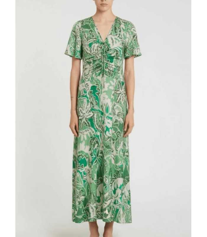 Vestido Estampado Verdes Punto Marella Mujer