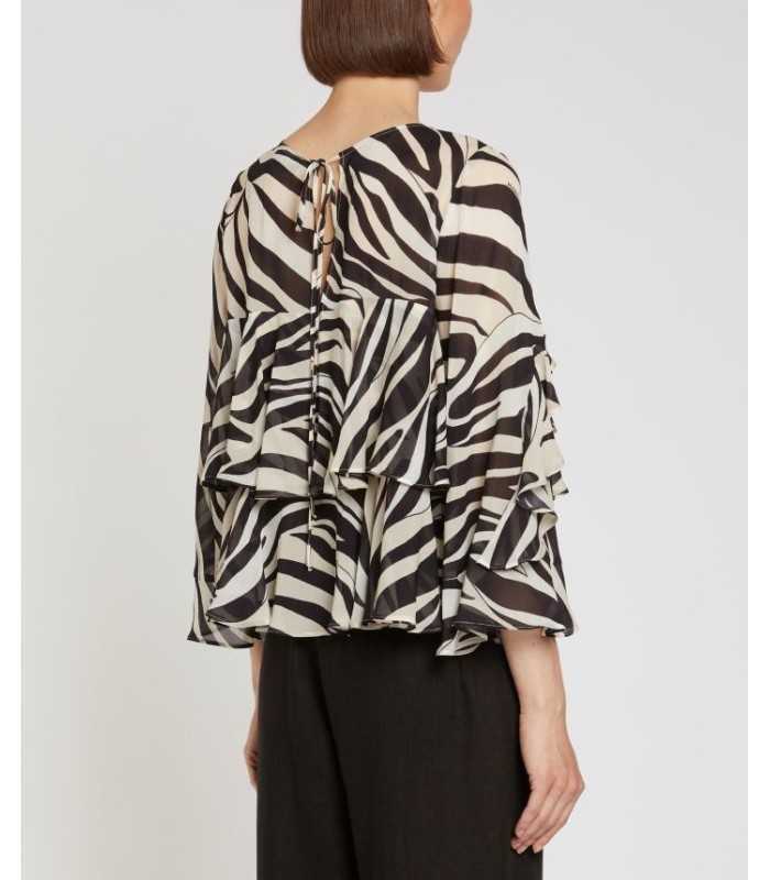 Blusa Estampado Cebra Marella Mujer